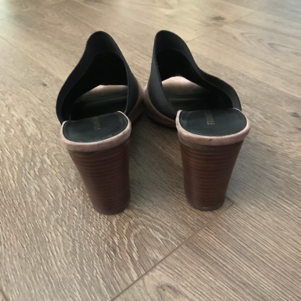 Franco Sarto Taupe Suede Block Mules - Picture 5 of 7